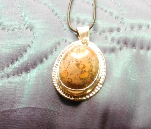 Ocean Jasper on Sterling Silver Pendant - Image 2