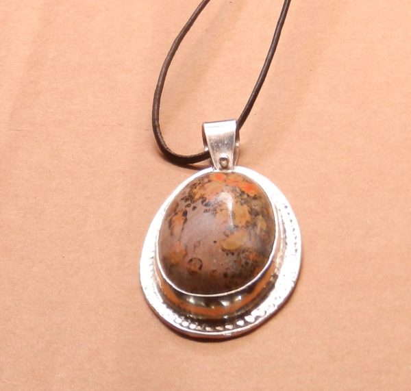 Ocean Jasper on Sterling Silver Pendant - Image 3