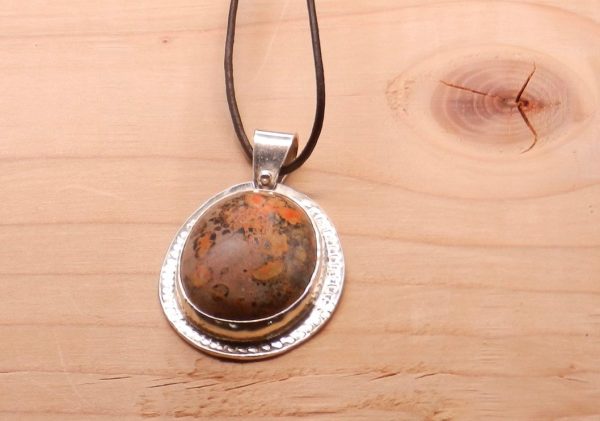 Ocean Jasper on Sterling Silver Pendant - Image 4