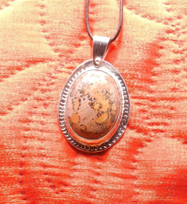 Ocean Jasper on Sterling Silver Pendant - Image 5