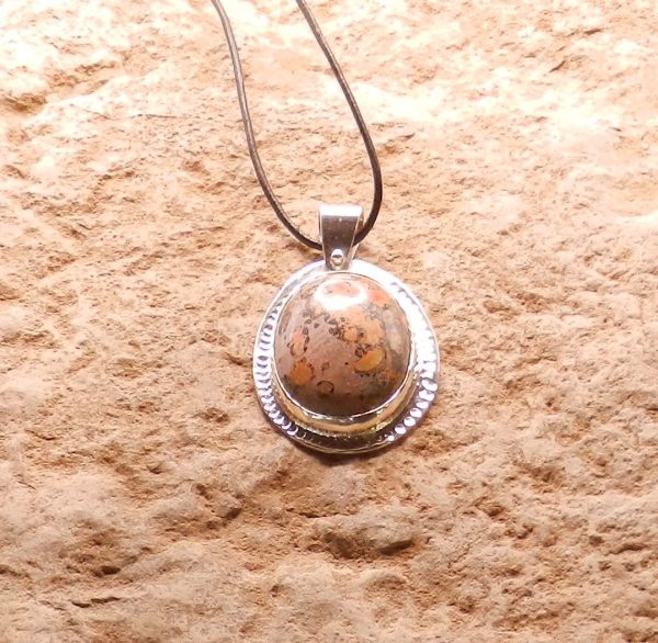 Ocean Jasper on Sterling Silver Pendant - Image 6