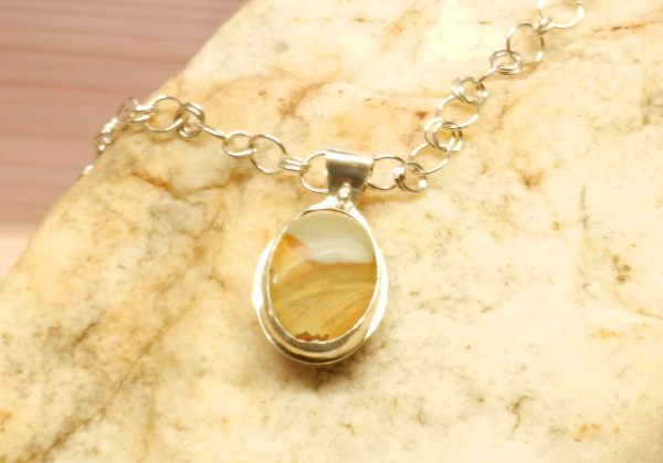 Picture Jasper on handmade .925 silver chain - Image 4