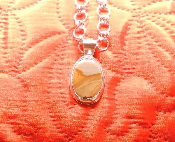 Picture Jasper on handmade .925 silver chain - Image 5