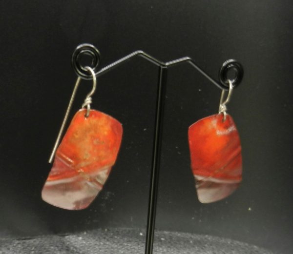 Fold-Formed Rounded Rectangle Earrings - Image 2