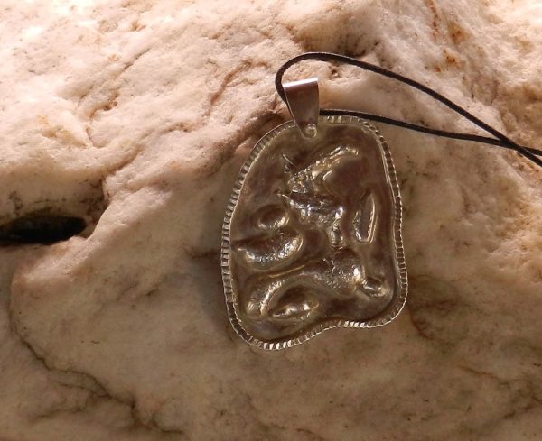 Sterling Pendant with Water Cast Rabbit - Image 6