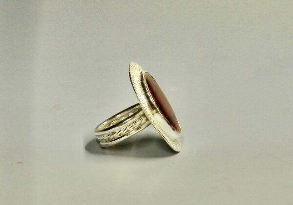 Red Paua Shell Ring - Image 2