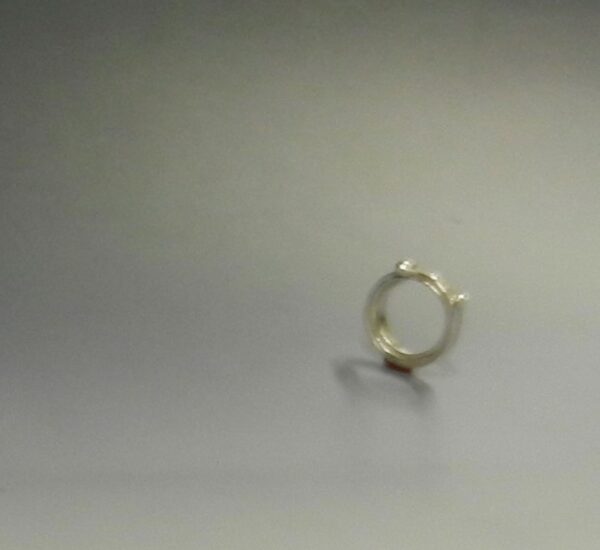 Sterling Wrapped Ring with Two Balls
