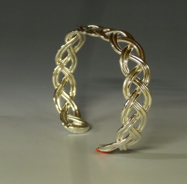 Six Strand Braided Sterling Silver Cuff